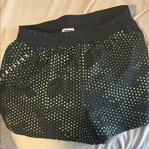 Gymshark Black and Green Shorts